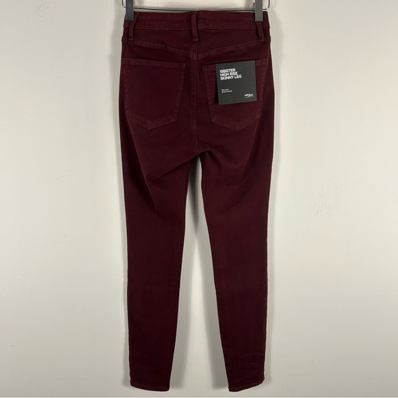 NWT Silver ISBISTER HIGH RISE SKINNY LEG Women's Burgundy Jeans 26x29 - Picture 4 of 11
